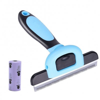 4 Inches Edge Dog Shedding Brush, De-Shedding Tool Deshedding Brush, Pet Grooming Shed Brush Tools for Dog and Cat Hairs, Professional Pet Reduces Shedding Tool